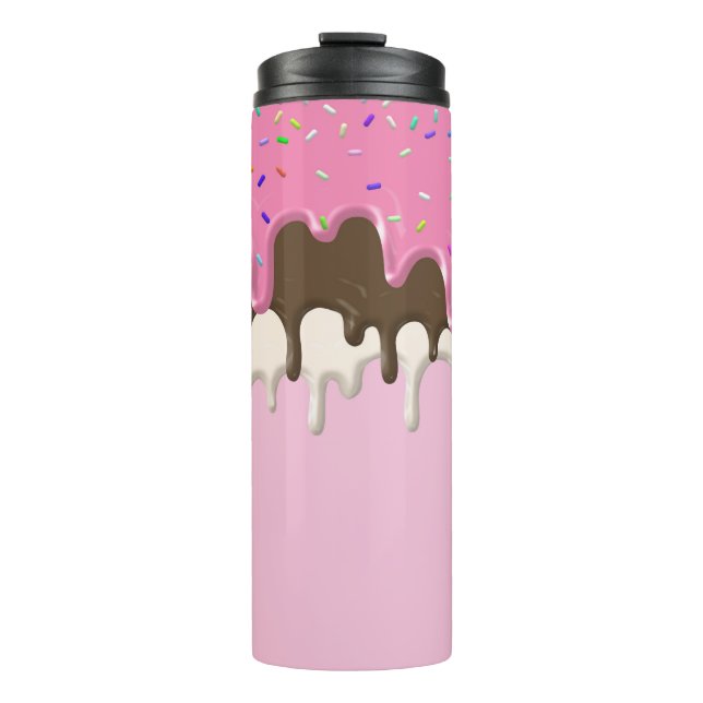 Termo Helado de crema rosa espolvorear llovizna (Anverso)