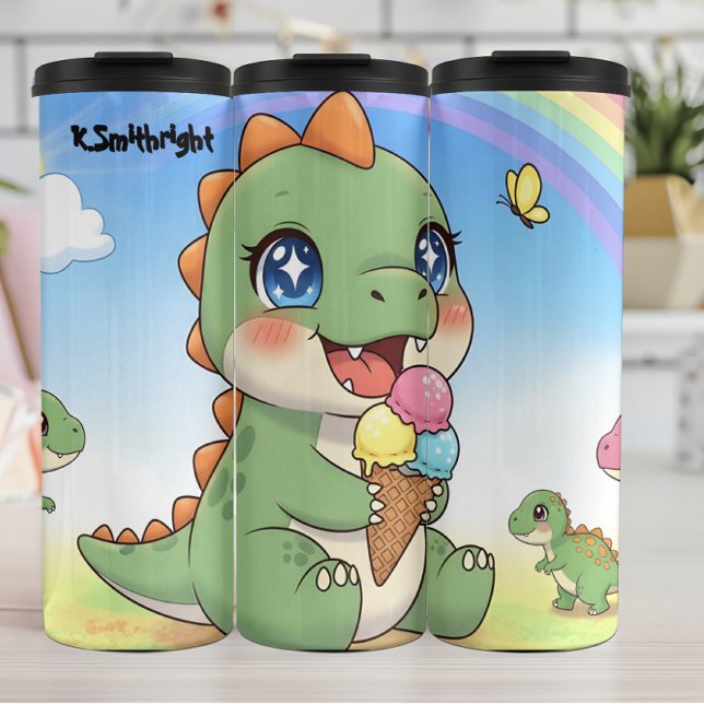Termo Helado de dinosaurio bebé lindo (Subido por el creador)