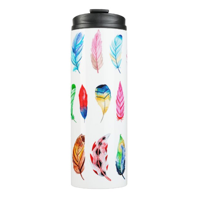 Termo Hermosa colección de plumas acuarelas (Anverso)