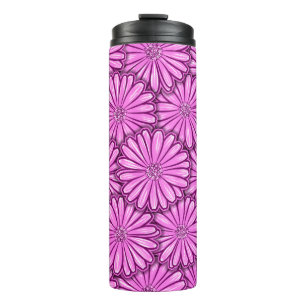 Termo Hermosa flor de margarita, Ilustracion de semitono