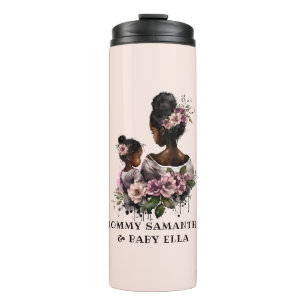 Termo Hermosa mamá y hija negras (7)