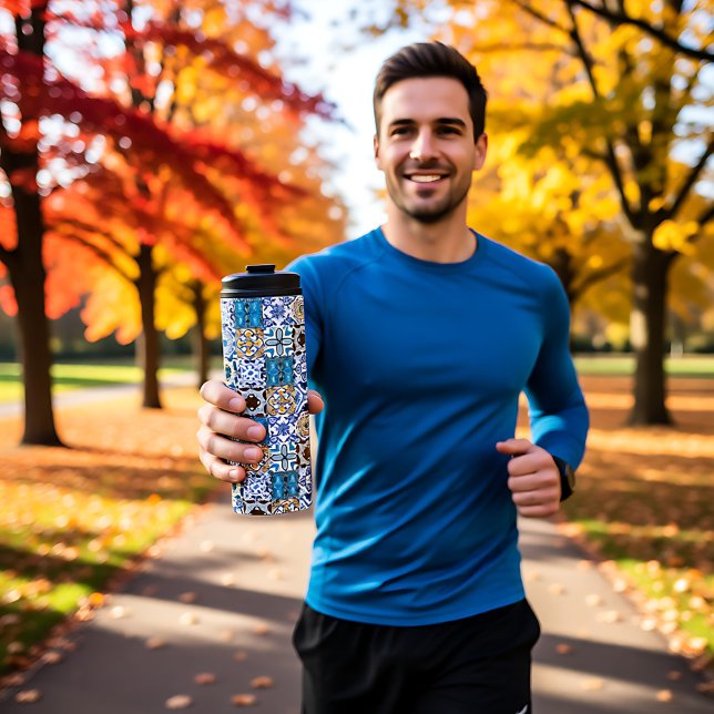 Termo 🤩 Hermosa mezcla de Azulejos (Beautiful mix of Azulejos Thermal Tumbler)