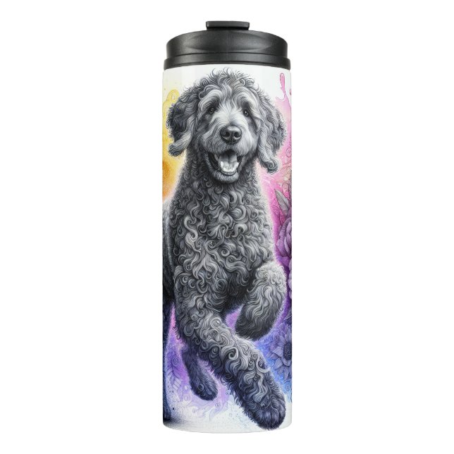 Termo Hermosa raza de perro/Perro recuperador con curry (Anverso)
