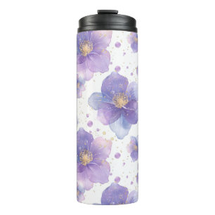 Termo hermosa y elegante flor de impresión sin soldadura