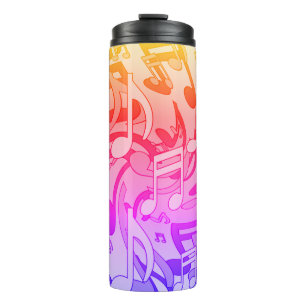 Termo Hermosas Notas Musicales Felices Colores Música An