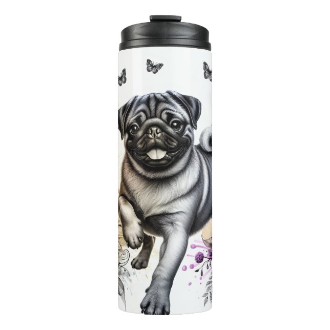 Termo Hermosas Razas de Perro// Perro Pug (Anverso)