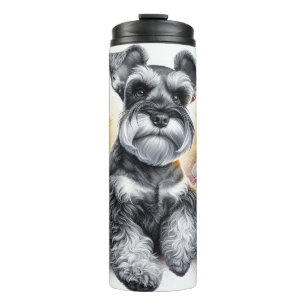 Termo Hermosas Razas de Perro/ Perro Schnauzer en miniat