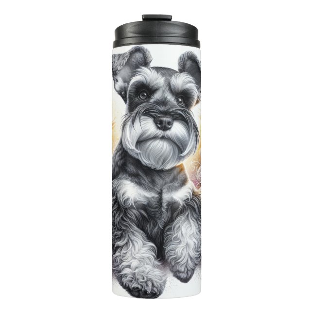 Termo Hermosas Razas de Perro/ Perro Schnauzer en miniat (Anverso)