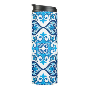 Termo 💙🤍 Hermoso azul - blanco Azulejos X, Térmico