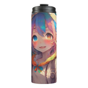 Termo Hermoso Chica del anime arcoiris