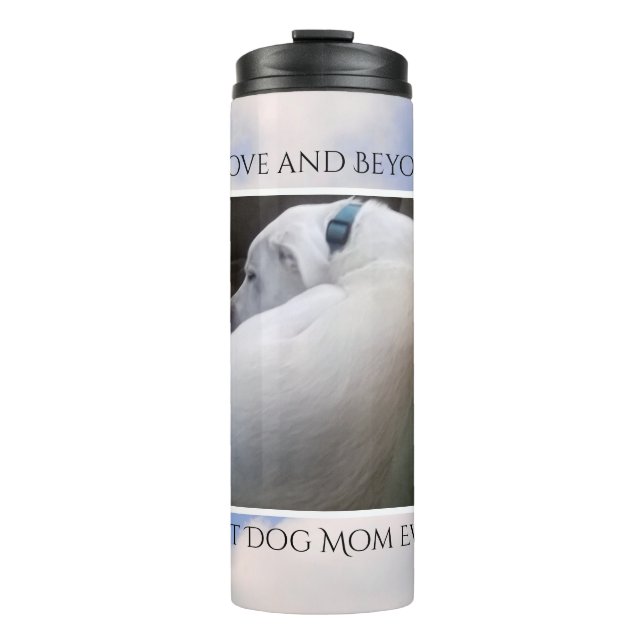 Termo Hermoso cielo nublado Mejor Perro Mamá Calma Azul (Anverso)