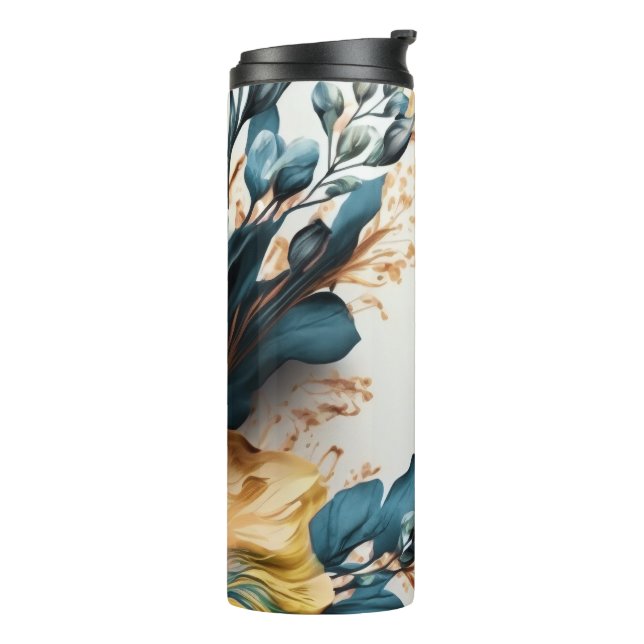 Termo Hermoso floral acuarela (Rotado hacia la izquierda)