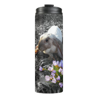 Termo Hermoso inglés Lop con flores