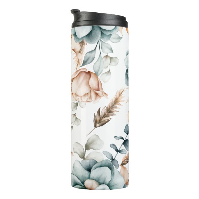 Termo Hermoso patrón floral sin costuras con cosecha (Rotado hacia la derecha)