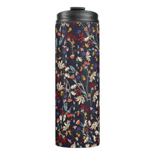 Termo Hermoso patrón floral vintage en muchos tipos