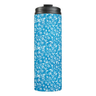 Termo Hermoso patrón geométrico azul
