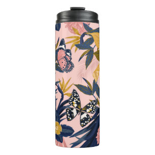 Termo Hermoso patrón tropical dulce sin costura