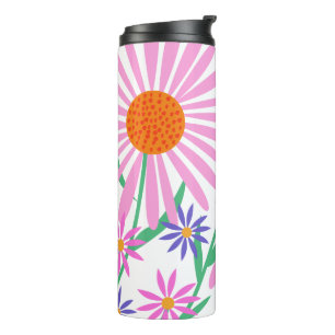 Termo Hermoso personalizado de Daisies monograma tumbler