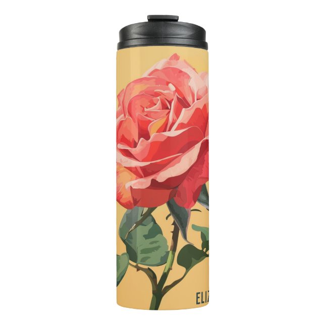 Termo Hermoso regalo de Día de la Madre Rosa personaliza (Anverso)