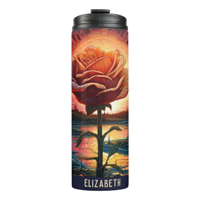 Termo Hermoso Rosa Abstract Floral Tumbler (Anverso)