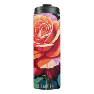 Termo Hermoso Rosa Personalizado de los tiempos modernos