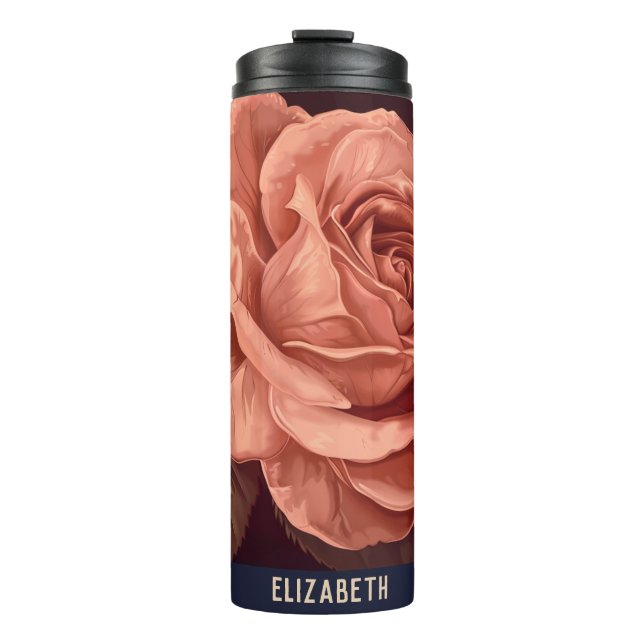 Termo Hermoso tumbler de té lindo Rosa (Anverso)