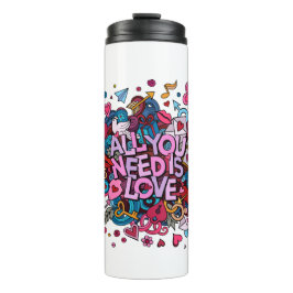 Termo Hermoso Tumbler especial de San Valentín rosa de a