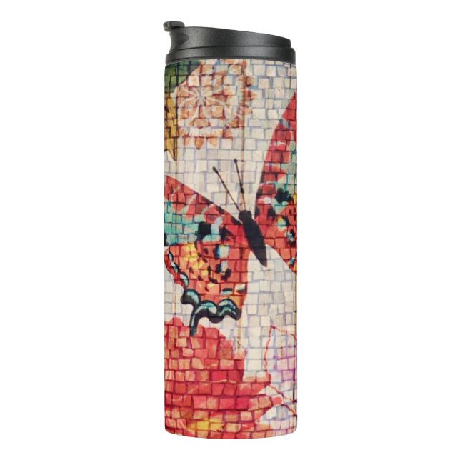 Termo Hermoso Tumbler Termal de Mariposa (Rotado hacia la derecha)