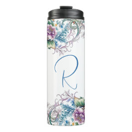Termo Hermoso Tumbler Termal Monogramado Floral