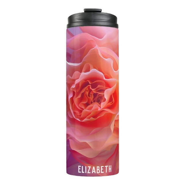 Termo Hermoso Tumbler térmico de Rosas amigos (Anverso)