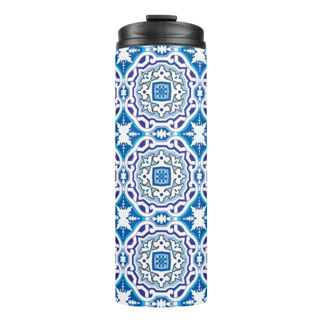 Termo 💙 Hermosos Azulejos azules, IV,  (Anverso)
