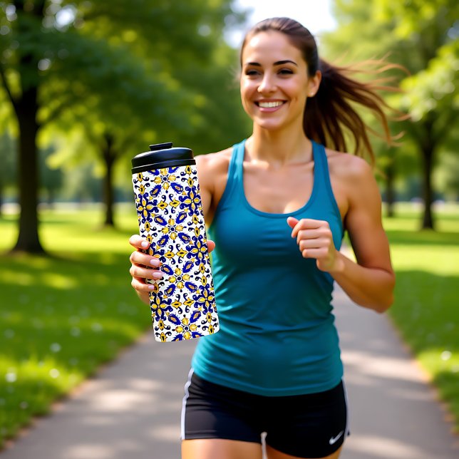 Termo 💙 💛 Hermosos Azulejos azules y amarillos ( Beautiful blue and yellow Azulejos Thermal Tumbler)