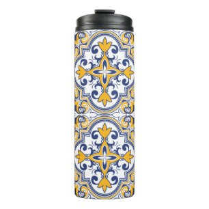 Termo 💙 💛 Hermosos azules y amarillos Azulejos 9