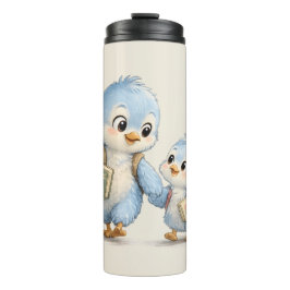 Termo Hermosos Hermanos Pájaros Azules Taza Térmica de V