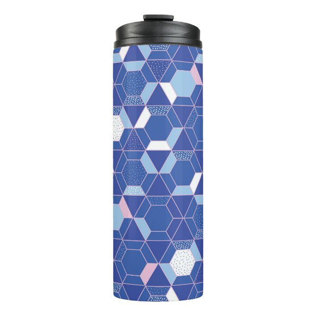 Termo Hexagones, triángulos: patrón abstracto geométrico (Anverso)