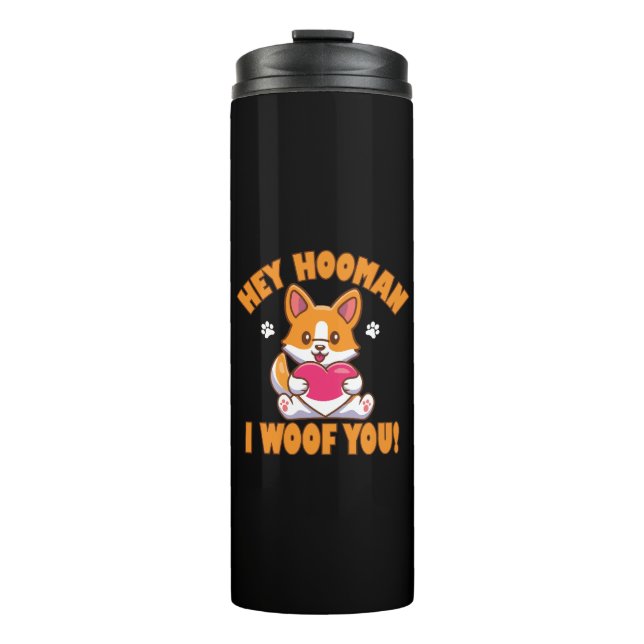 Termo Hey Hooman te quiero mucho (Anverso)