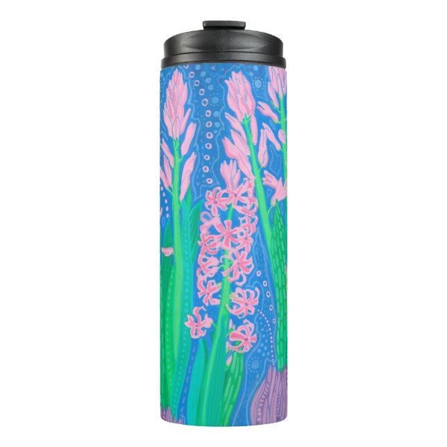 Termo Hiacintos rosas Flores de primavera Pintura de art (Anverso)