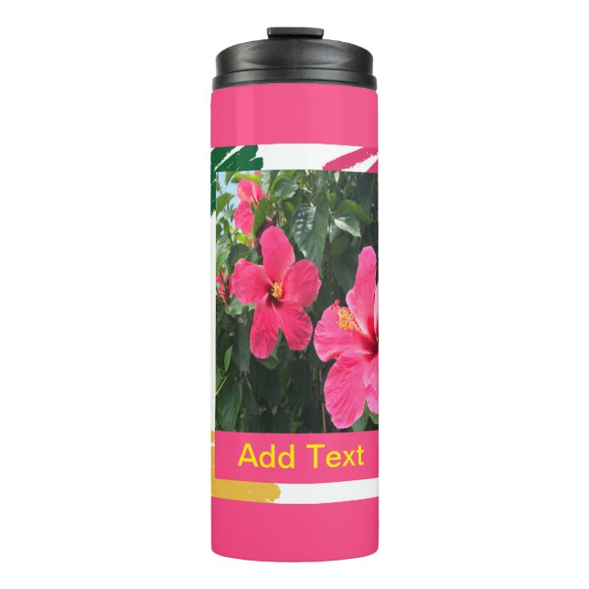 Termo Hibisco rosa intenso (Anverso)