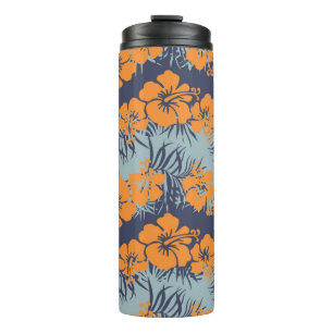 Termo Hibiscus floral sin costura, Vintage floral w