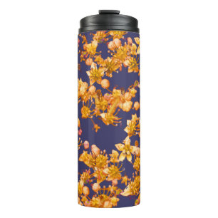 Termo Hidrangea Naranja y Marina
