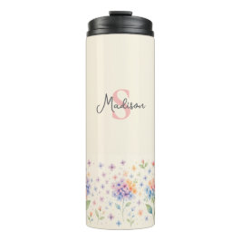 Termo Hidrangeas de acuarela - Flores pasteles