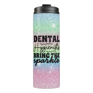 Termo Higiénico dental Purpurina arcoiris con espárragos