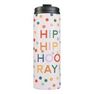 Termo Hip Hip Hooray Felicitaciones Grad Cumpleaños