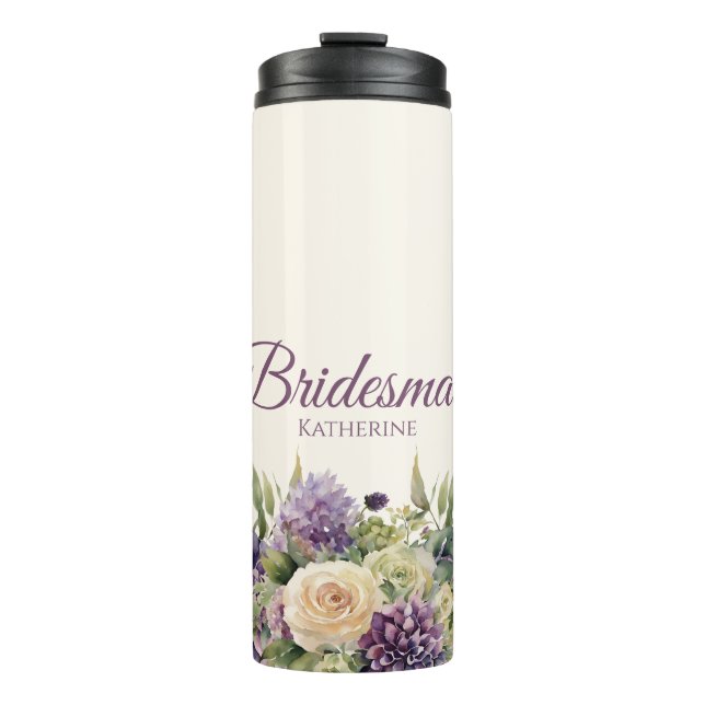 Termo Hípica Flor Púrpura Bouquet-Bridesmaid- (Anverso)