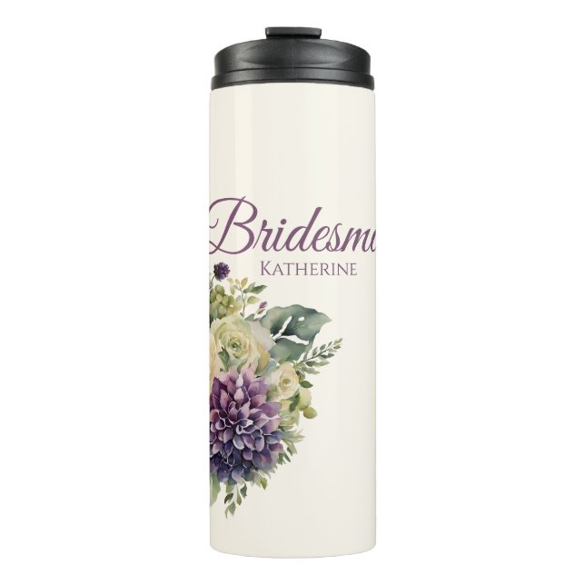 Termo Hípica Flor Púrpura Bouquet-Bridesmaid- (Anverso)