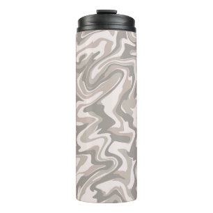 Termo Hippie 70 Gray Marble Liquid Swirl Boho Patrón