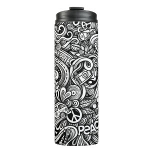 Termo Hippie retro y Guay