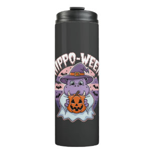 Termo Hippo-ween Spooky Halloween Moo Deng Hippo Ghost