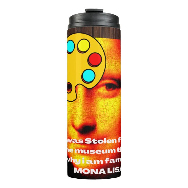 Termo historia de pintura de mona lisa (Anverso)