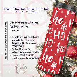 Termo Ho-Ho-Ho Merry Christmas Thermal Tumbler